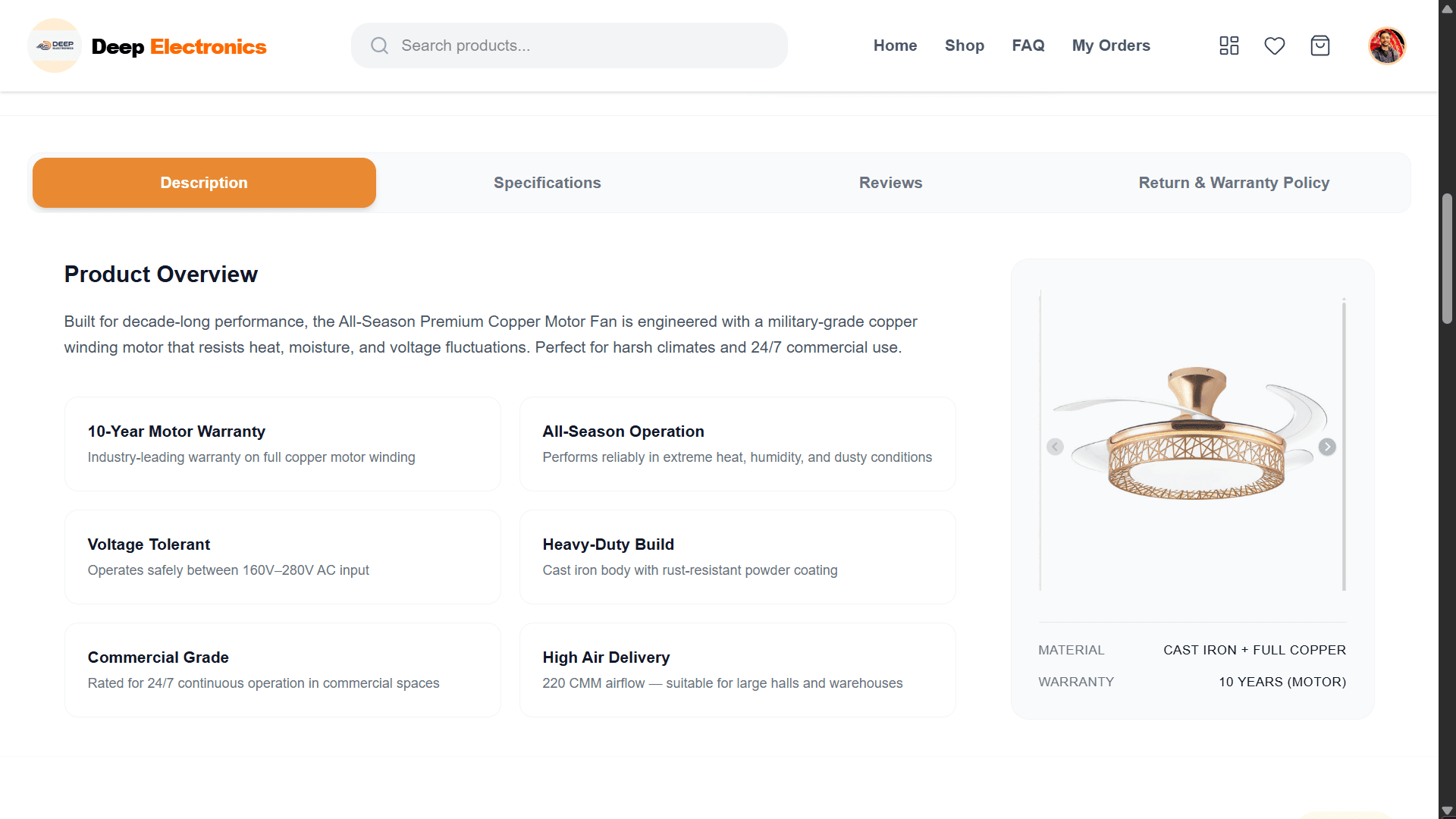 Electronics E-Com Platform screenshot 3