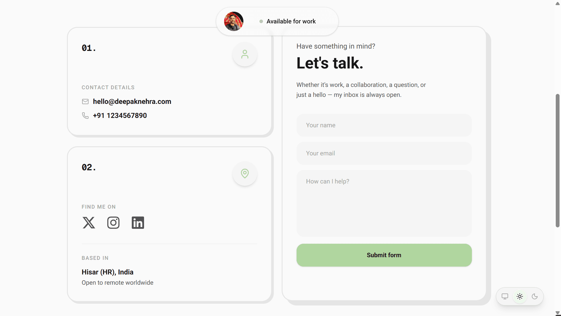 Portfolio Template V2 screenshot 2